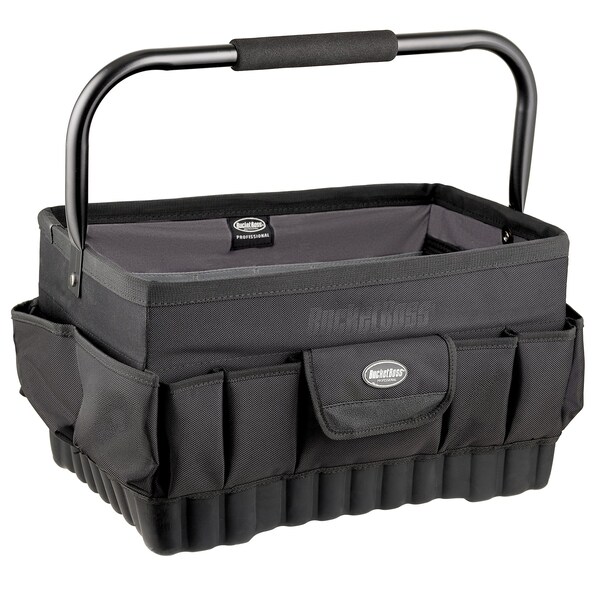 Bucket Boss Pro Oval Tool Tote 18, 1680 Heavy-Duty Poly Fabric, 14 Pockets - 74018