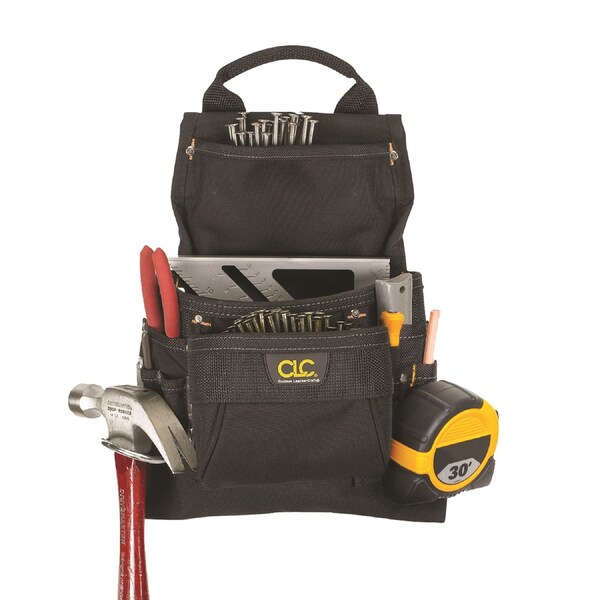 Custom Leathercraft CLC 5 in. W X 15.25 in. H Ballistic Polyester Tool Bag 9 pocket Black 1 pc - 5833