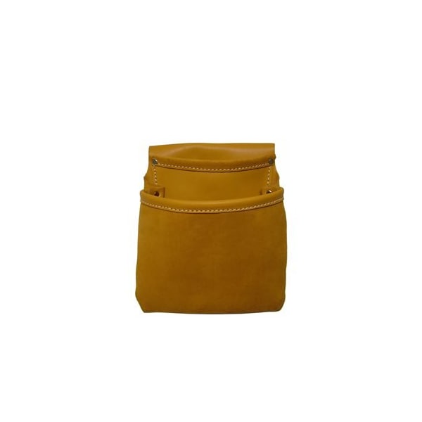 Heritage Leather Tool Bag, Heritage Leather 496 2-Pocket Moccasin Leather Roofers Nail Bag, Leather - 496