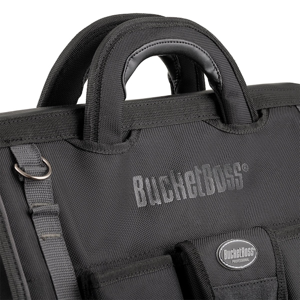 Bucket Boss Pro Drop-Bottom Tool, 1680 Heavy-Duty Poly Fabric, 14 Pockets - 68018