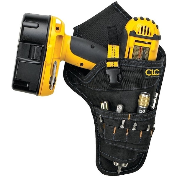 Clc Work Gear Tool Works Series Drill Holster, Polyester, Black, 18 in W, 1212 in H - 5023