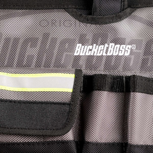Bucket Boss HV Pro Bag, Hvy Dty Poly Fabric, 14", 1680 Heavy-Duty Poly Fabric, 14 Pockets - 65114-HV