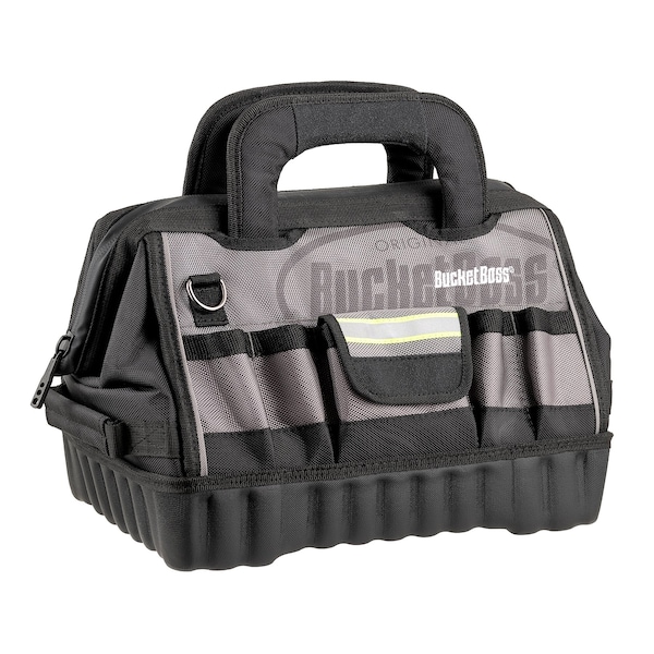 Bucket Boss HV Pro Bag, Hvy Dty Poly Fabric, 14", 1680 Heavy-Duty Poly Fabric, 14 Pockets - 65114-HV