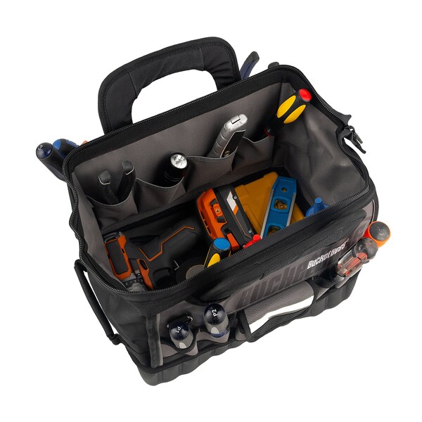 Bucket Boss HV Pro Bag, Hvy Dty Poly Fabric, 14", 1680 Heavy-Duty Poly Fabric, 14 Pockets - 65114-HV