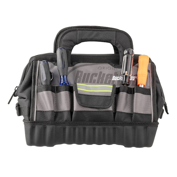 Bucket Boss HV Pro Bag, Hvy Dty Poly Fabric, 14", 1680 Heavy-Duty Poly Fabric, 14 Pockets - 65114-HV