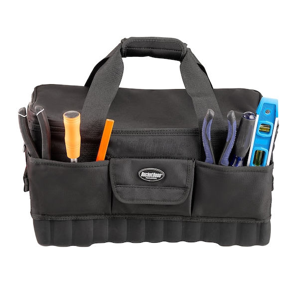 Bucket Boss Pro Racer 18 Tool Bag, 1680 Heavy-Duty Poly Fabric, 14 Pockets - 66018