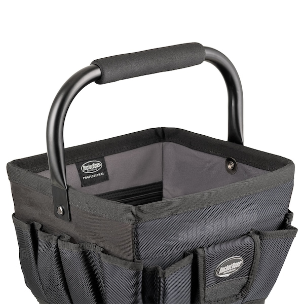 Bucket Boss Pro Tool Tote 11, 1680 Heavy-Duty Poly Fabric, 19 Pockets - 74012