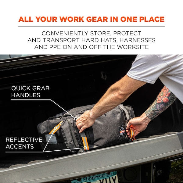 Ergodyne Tool Bag, PPE Duffel Bag, Black, Black - 5189