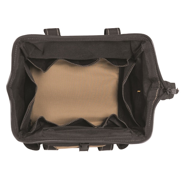 Custom Leathercraft CLC 8 in. W X 9 in. H Polyester Tote Bag with Plastic Tray 21 pocket Black/Tan 1 pc - 1533