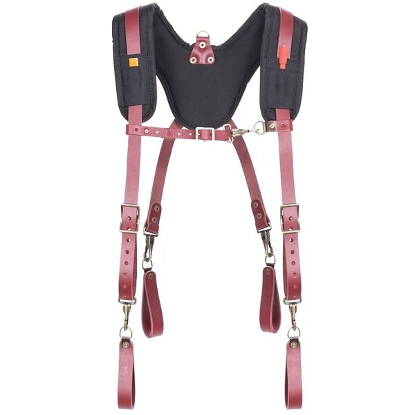 Clc Work Gear Signature Elite Series Padded Yoke Leather Suspender, OneSize, Grain Leather1680D Ballistic Nylon - 21522