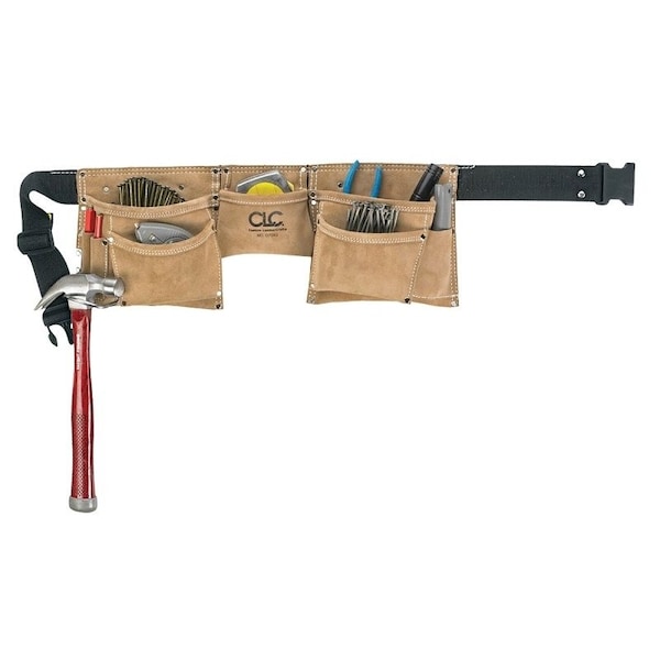 Clc Work Gear Tool Works Series Work Apron, 29 to 46 in Waist, Suede Leather, Tan, 8Pocket - I370X3