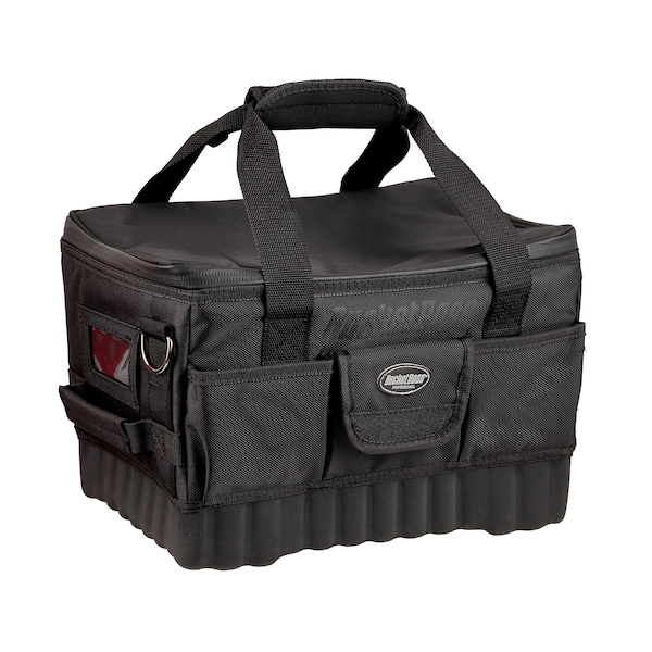 Bucket Boss Drop-Bottom Too Bag, 1680 Heavy-Duty Poly Fabric, 16 Pockets - 66014