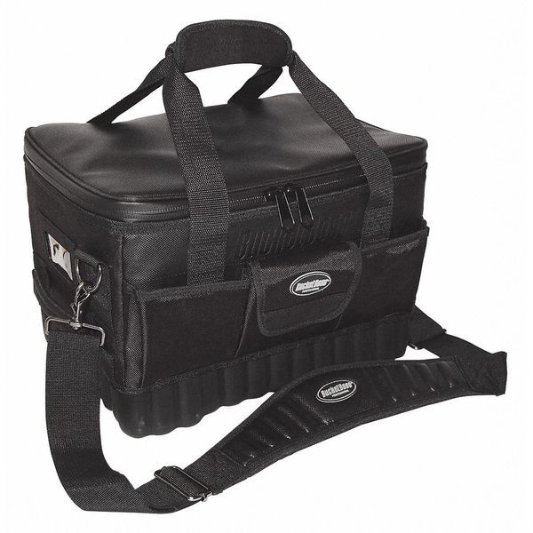 Bucket Boss Drop-Bottom Too Bag, 1680 Heavy-Duty Poly Fabric, 16 Pockets - 66014