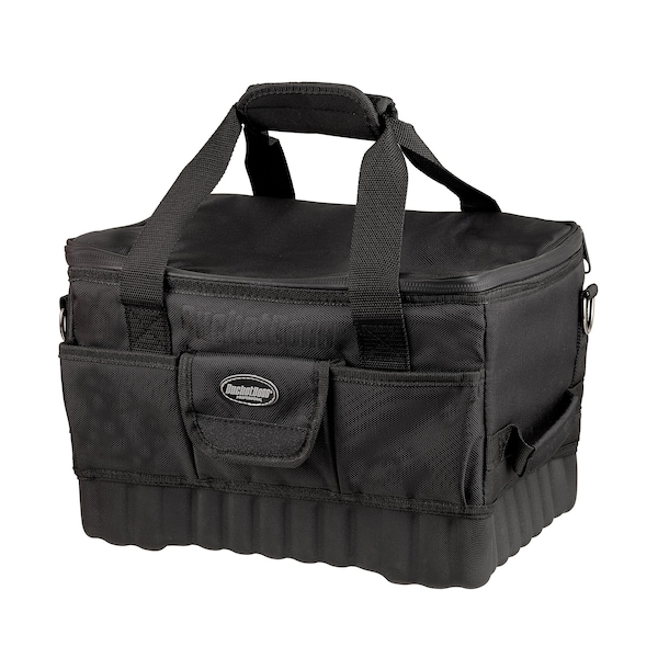 Bucket Boss Drop-Bottom Too Bag, 1680 Heavy-Duty Poly Fabric, 16 Pockets - 66014