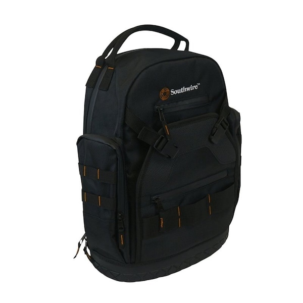 Southwire Backpack, 7.87 in W, 13.78 in D, 18.701 in H, Polyester, Black - PROBAGBP