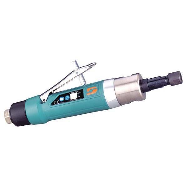 Dynabrade Straight Die Grinder, 1/4 in NPT Female Air Inlet, 1/4 in Collet, Heavy Duty, 4,500 RPM, 1.0 hp - 52663