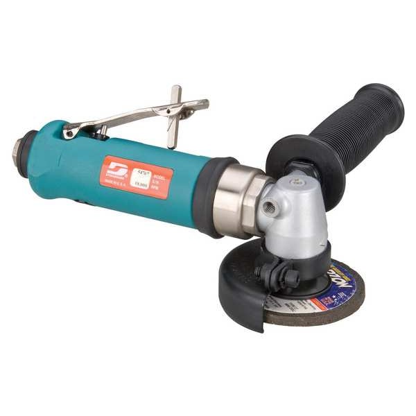 Dynabrade Type 27 Angle Grinder, 1/4 in NPT Air Inlet, Heavy Duty, 18,000 rpm, 0.7 HP - 54767