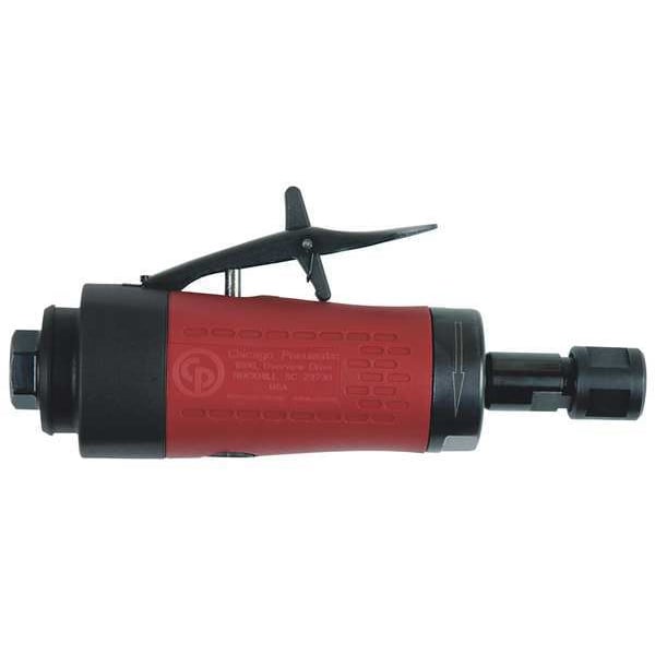 Chicago Pneumatic Straight Die Grinder, 1/4 in NPT Female Air Inlet, 1/4 in Collet, Heavy Duty, 30,000 RPM, 0.4 hp - CP3000-330R