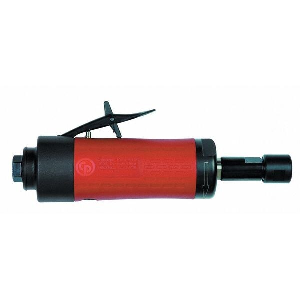 Chicago Pneumatic Straight Pneumatic Die Grinder, 1/4" npt Air Inlet, 1/4 (6.4mm) Collet, Industrial, 20,000 rpm - CP3000-420F