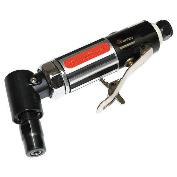 Viking Angle Die Grinder, 1/4 in NPT Female Air Inlet, 1/4 in Collet, Medium Duty, 15,000 RPM, 0.33 hp - VT3012A