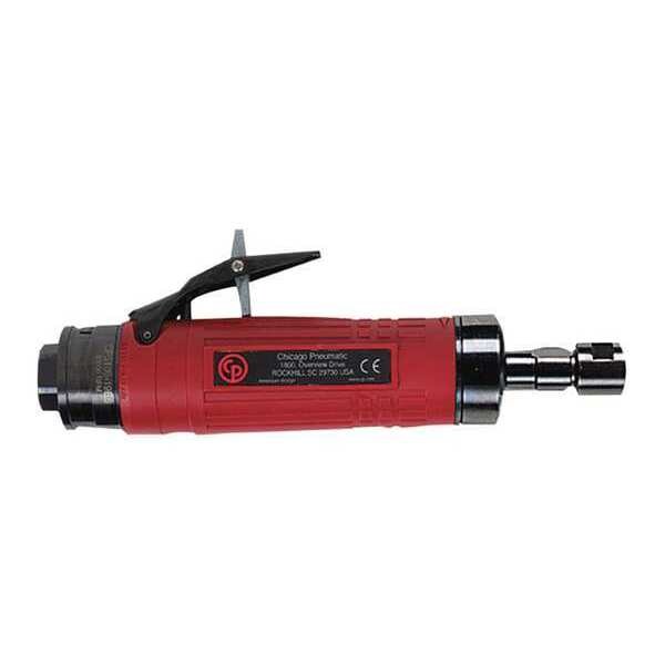 Chicago Pneumatic Straight Die Grinder, 3/8 in NPT Female Air Inlet, 1/4 in Collet, Heavy Duty, 19,000 RPM, 0.8 hp - CP3109-19