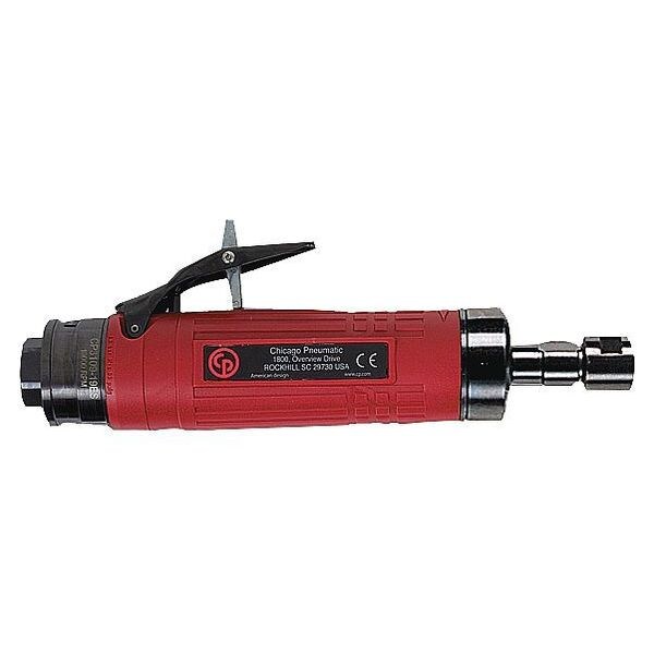 Chicago Pneumatic Straight Die Grinder, 3/8 in Female Air Inlet, 1/4 in Collet, Heavy Duty, 18,000 RPM, 1.2 hp - CP3119-18