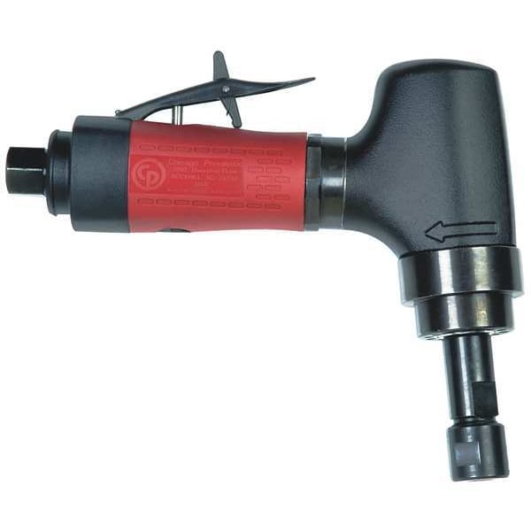 Chicago Pneumatic Angle Die Grinder, 1/4 in NPT Female Air Inlet, 1/4 in Collet, Heavy Duty, 20,000 RPM, 0.7 hp - CP3030-520R