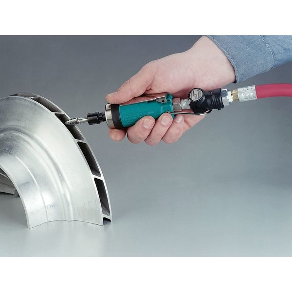 Dynabrade Straight Die Grinder, 1/4 in NPT Female Air Inlet, 1/4 in Collet, Heavy Duty, 30,000 RPM, 0.4 hp - 52202