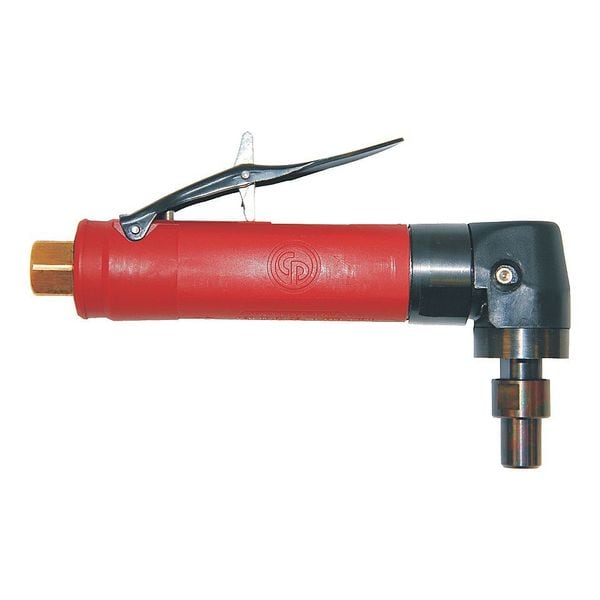 Chicago Pneumatic Right Angle Die Grinder, 1/4 in Female Air Inlet, 1/4 in Collet, Heavy Duty, 20,000 RPM, 0.5 hp - CP3019-20AC