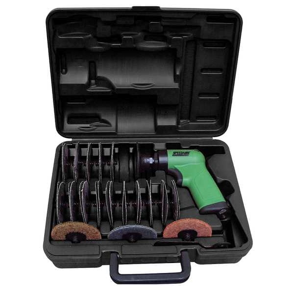 Speedaire Angle Angle Grinder Kit, 1/4 in NPT Female Air Inlet, Medium Duty, 16,000 RPM, 0.4 hp - 12V733