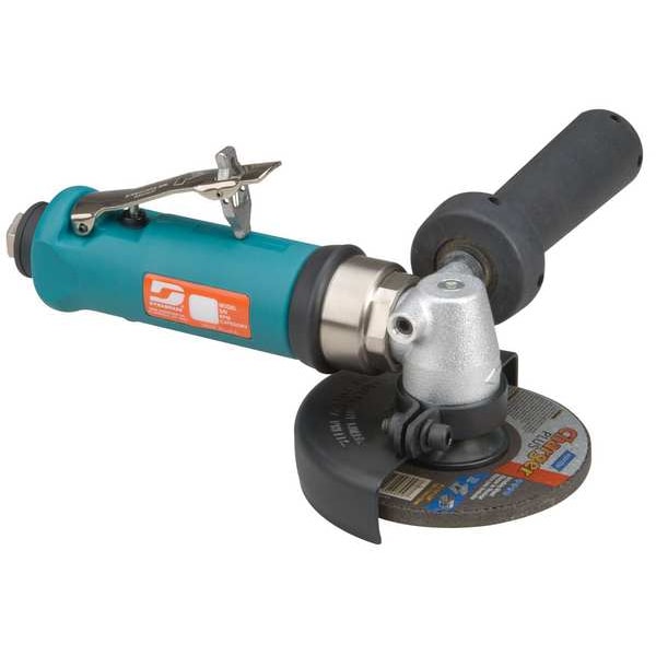 Dynabrade Type 27 Angle Grinder, 1/4 in NPT Air Inlet, Heavy Duty, 13,500 rpm, 0.7 HP - 54775