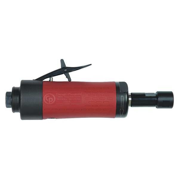 Chicago Pneumatic Straight Die Grinder, 1/4 in NPT Female Air Inlet, 1/4 in Collet, Heavy Duty, 15,000 RPM, 0.4 hp - CP3000-415R