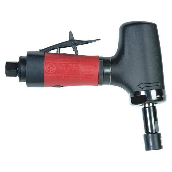 Chicago Pneumatic Angle Die Grinder, 1/4 in NPT Female Air Inlet, 1/4 in Collet, Heavy Duty, 20,000 RPM, 0.54 hp - CP3030-420R