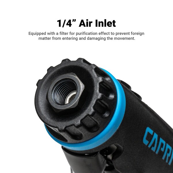 Capri Tools 1/4 in. 1 HP Air Straight Die Grinder, 12 in. Extra Long Neck - CP32500-12