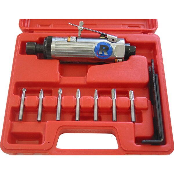 Rockford 1/4'' Die Grinder Kit with Case and Burs - R3430K