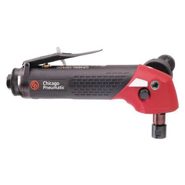 Chicago Pneumatic Angle Air Die Grinder, 3/8 in Air Inlet, 1/4" Collet, Heavy, 12,000 rpm, 2.4 HP - CP3650-120ACC