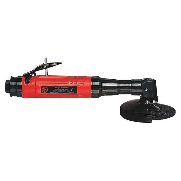 Chicago Pneumatic Extended Angle Grinder, 3/8 in Air Inlet, Heavy Duty, 13,000 rpm, 0.8 hp - CP3109-13A4ES