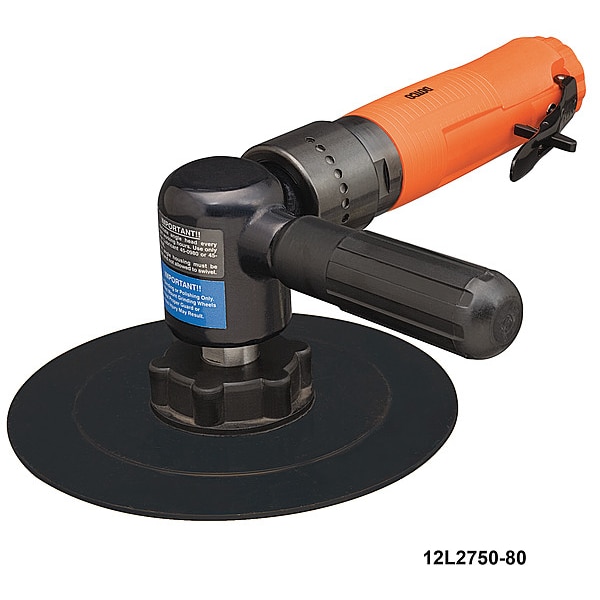 Dotco Right Angle Angle Grinder, 1/4 in NPT Air Inlet, Heavy Duty, 4500 rpm, 0.9 HP - 12L2762-80
