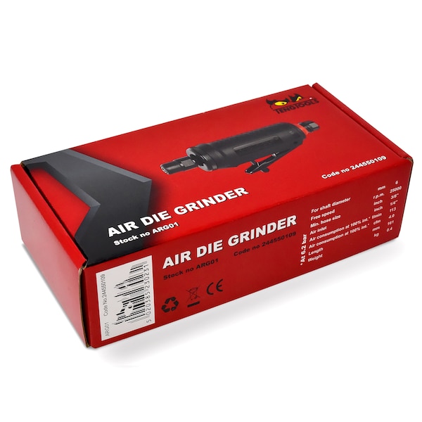 Teng Tools 25,000 RPM Mini Straight Pneumatic Composite Air Die Grind - ARG01