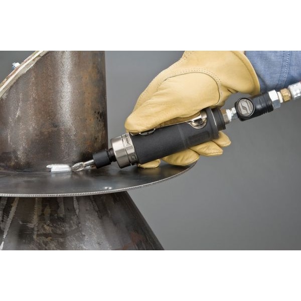 Dynabrade Straight Die Grinder, 1/4 in NPT Female Air Inlet, 1/4 in Collet, Heavy Duty, 24,000 RPM, 0.5 hp - 53808