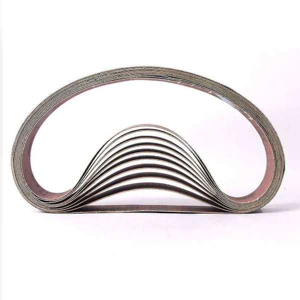 Banda de lija de óxido de aluminio de 1-1/2 pulgadas x 30 pulgadas, grano 180, paquete de 10 - HPG180-10