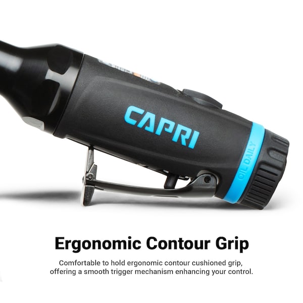 Capri Tools 1/4 in. 1 HP Air Straight Die Grinder, 5.5 in. Extra Long Neck - CP32500-5.5