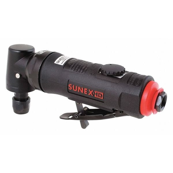 Sunex Angle Angled Die Grinder, 1/4", 0.5 HP, 1/4 in Air Inlet, 1/4" Collet, 18,000 rpm, 1/2 HP - SX5206