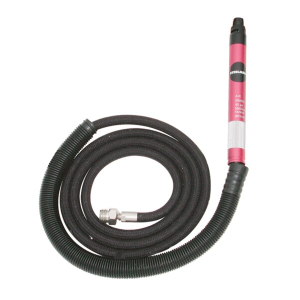 Steelman 1/8" Micro Pneumatic Die Grinder with Rear Exhaust and 5-Foot Hose - 1516