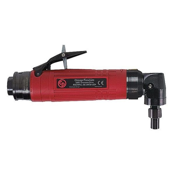 Chicago Pneumatic Right Angle Die Grinder, 3/8 in Female Air Inlet, 1/4 in Collet, Heavy Duty, 13,000 RPM, 0.8 hp - CP3109-13AC
