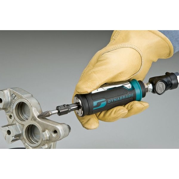 Dynabrade Straight Die Grinder, 1/4 in NPT Female Air Inlet, 1/4 in Collet, Heavy Duty, 25,000 RPM, 0.4 hp - 48325