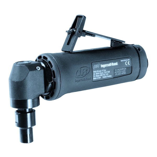 Ingersoll-Rand Right Angle Die Grinder, 1/4 in NPT Female Air Inlet, 1/4 in Collet, Heavy Duty, 20,000 RPM, 0.4 hp - G1A200RG4