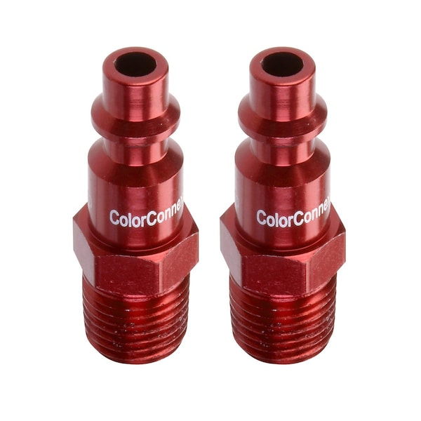 Legacy ColorConnex Industrial D Red Plugs, 1/4", 1/4" npt Air Inlet, Industrial - A73440D-2PK