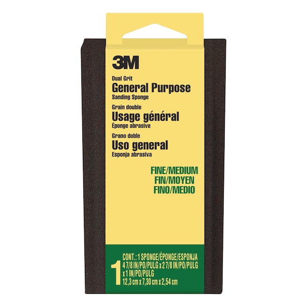 Esponja de Lija 3M, 2 7/8"x4 7/8"x1", Paquete de 10
