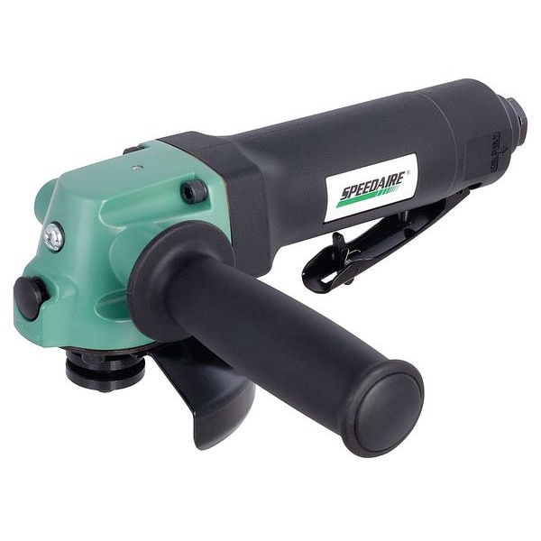 Speedaire Type 27 Angle Grinder, 1/4 in NPT Female Air Inlet, Heavy Duty, 10,000 RPM, 0.8 hp - 21AA83